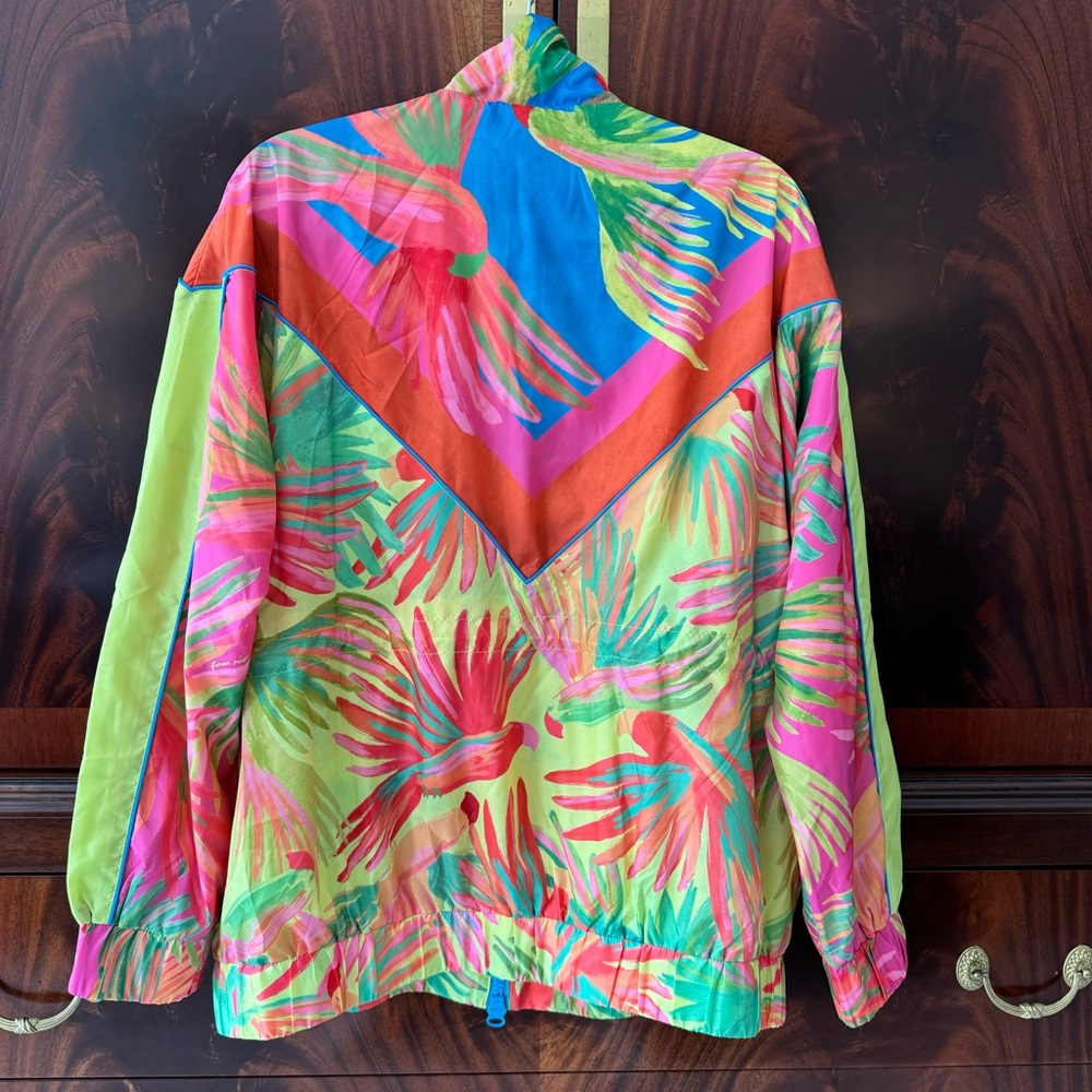NWT FARM Rio Mixed Painted Birds Windbreaker Jacket Small - Picture 7 of 17